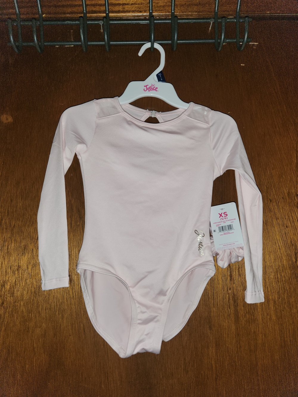 Justice Light Pink Long Sleeve Leotard